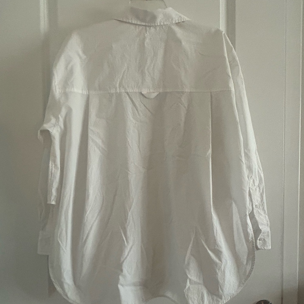 ATHLETA • Big Loose Fit White Long Sleeve  Shirt • MP - Picture 6 of 9